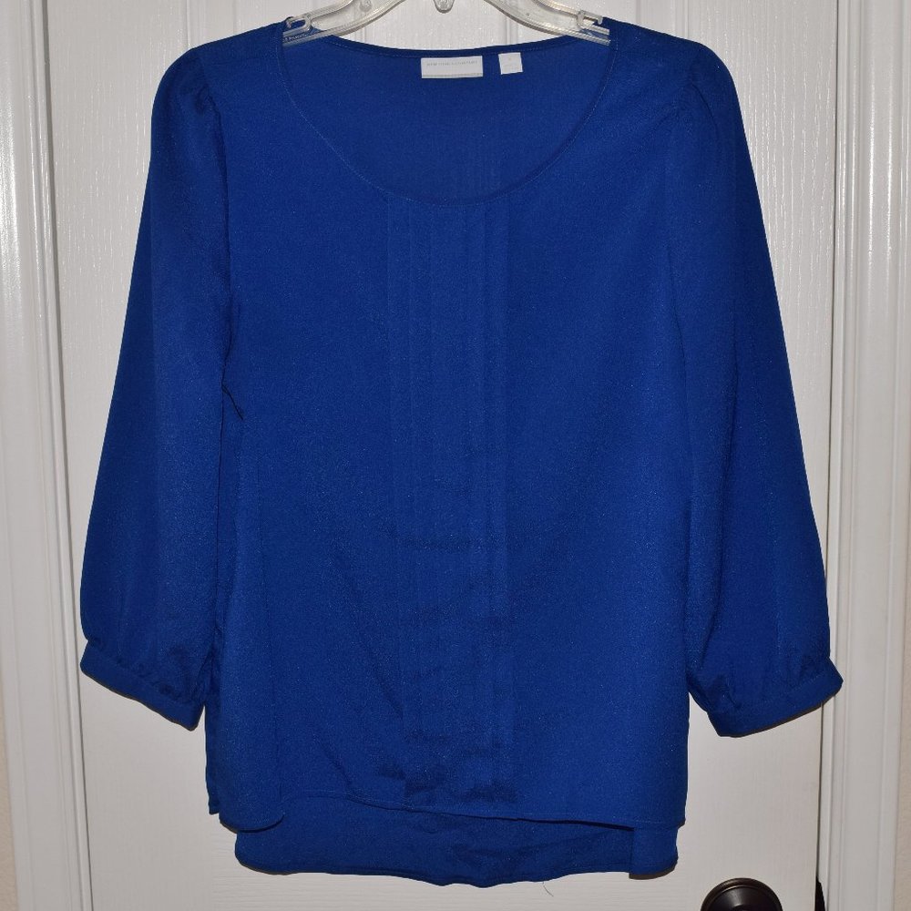 New York & Company royal blue blouse